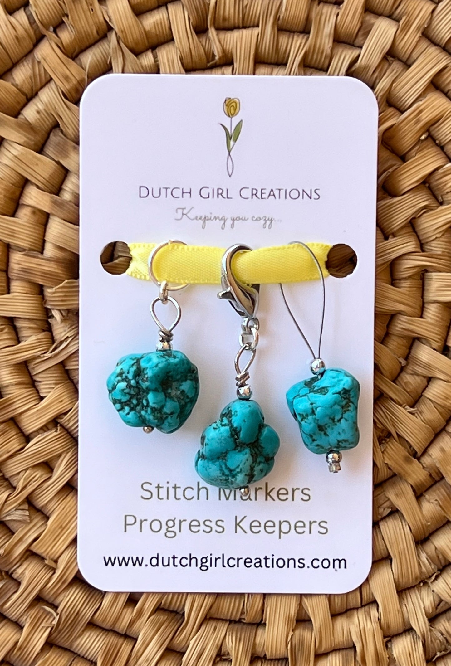 Stitch Marker/Progress Keeper Set - Turquoise