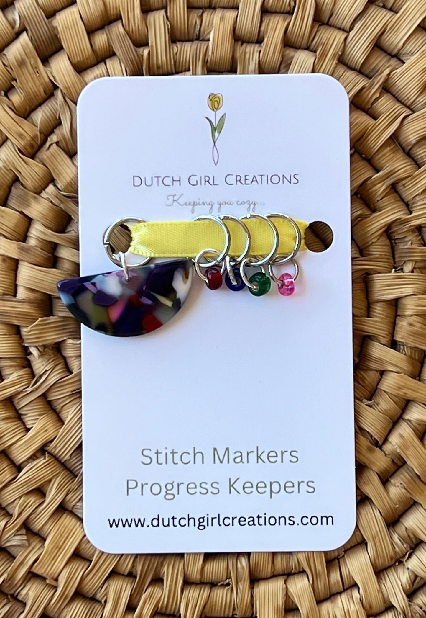 Stitch Marker Set - Multi-colored Semi-Circle
