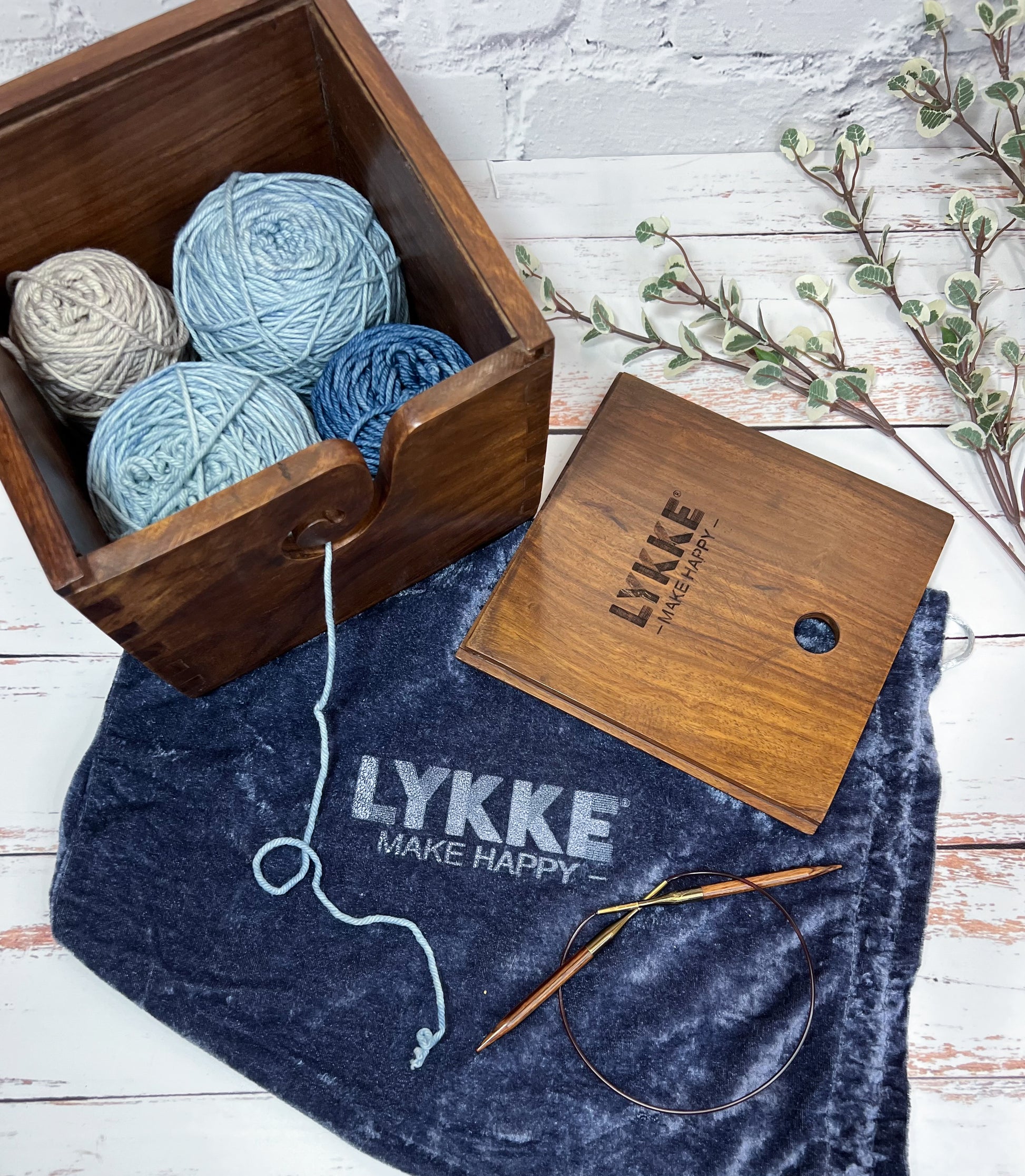 Lykke Yarn Box-Mango Wood